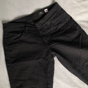 Black Volcom Tapered Jeans